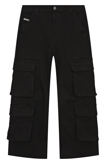 Детские джинсы DIESEL черного цвета, арт. J02164/KXBPI | Фото 1 (Материал внешний: Хлопок; Нос: Не проставлено; Материал сплава: Проставлено)