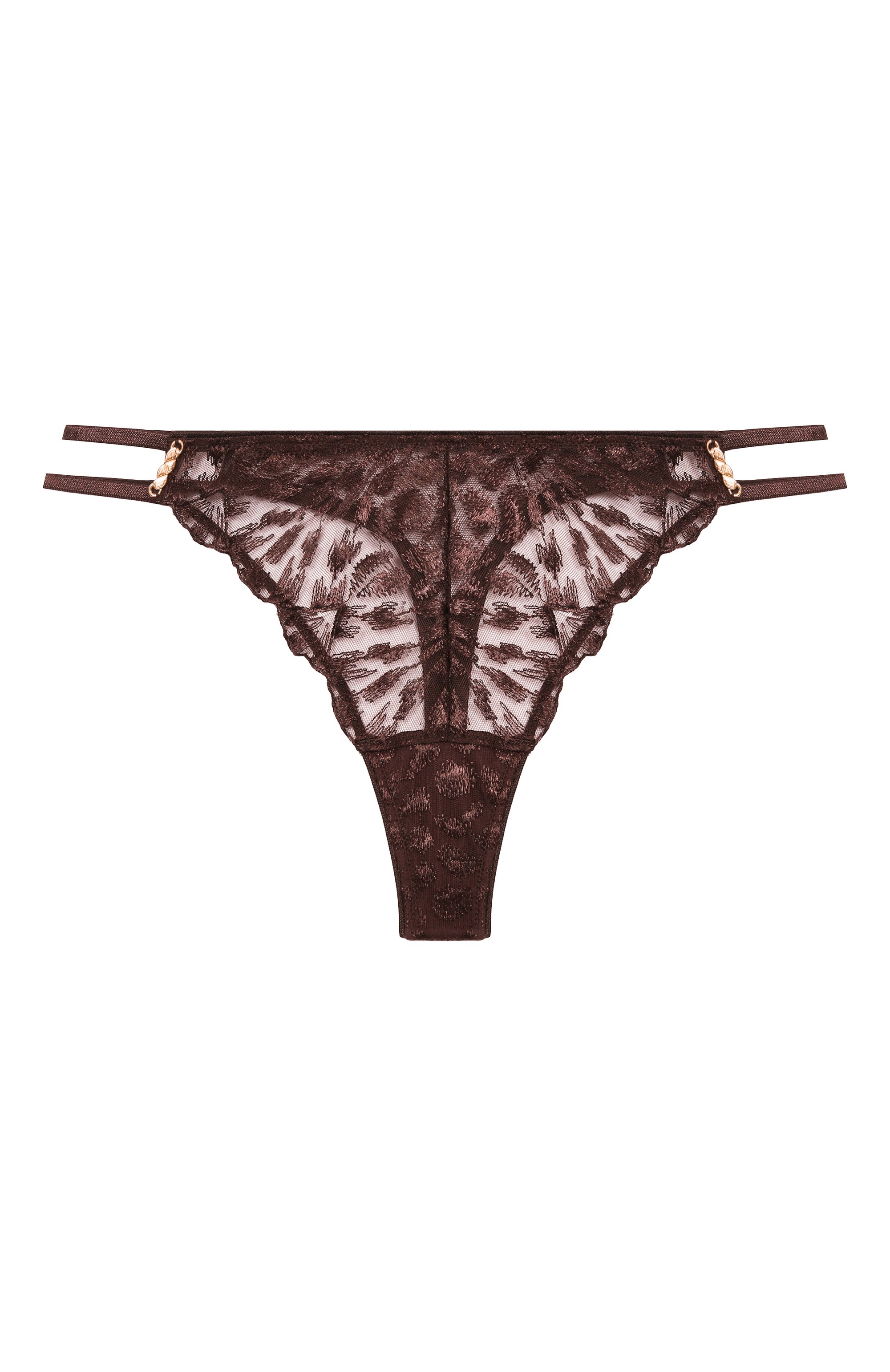 Трусы-стринги AUBADE коричневого цвета по цене 11940 руб., арт. 5D26, фото 1 Трусы-стринги AUBADE, арт. 5D26, фото 1