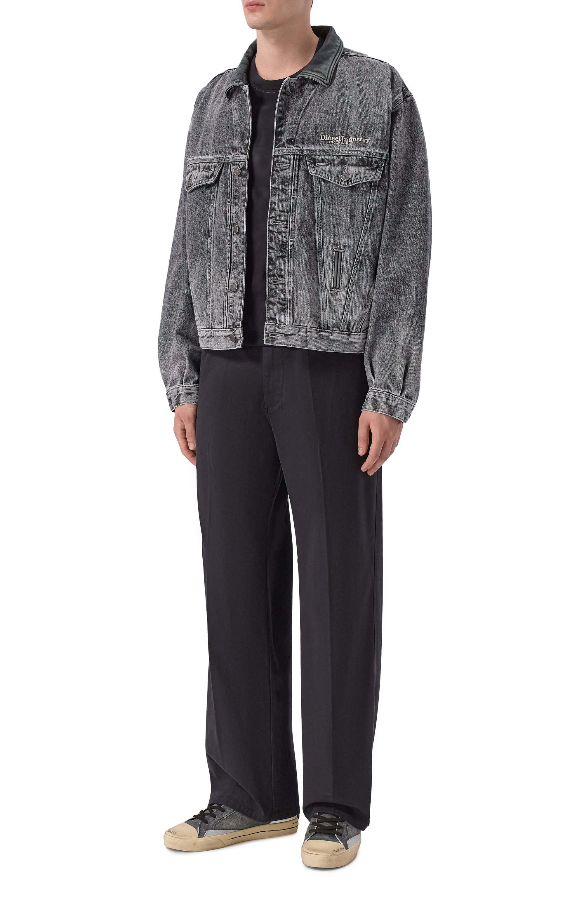 Джинсовая куртка DIESEL темно-серого цвета по цене 43200 руб., арт. A21700/09P12, фото 2 Джинсовая куртка DIESEL, арт. A21700/09P12, фото 2