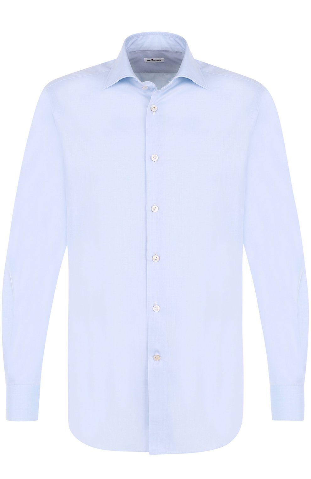 Хлопковая сорочка KITON голубого цвета по цене 77850 руб., арт. UCIH0003708003, фото 1 Хлопковая сорочка KITON, арт. UCIH0003708003, фото 1
