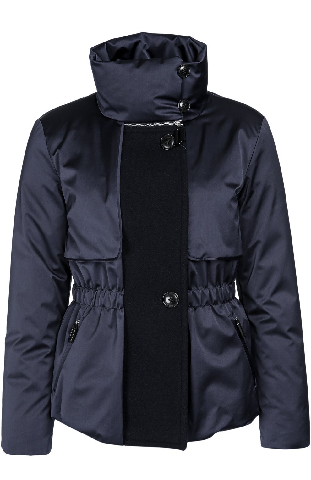 Утепленная приталенная куртка с высоким воротником GIORGIO ARMANI, арт. UAB13W/UA194, фото 1