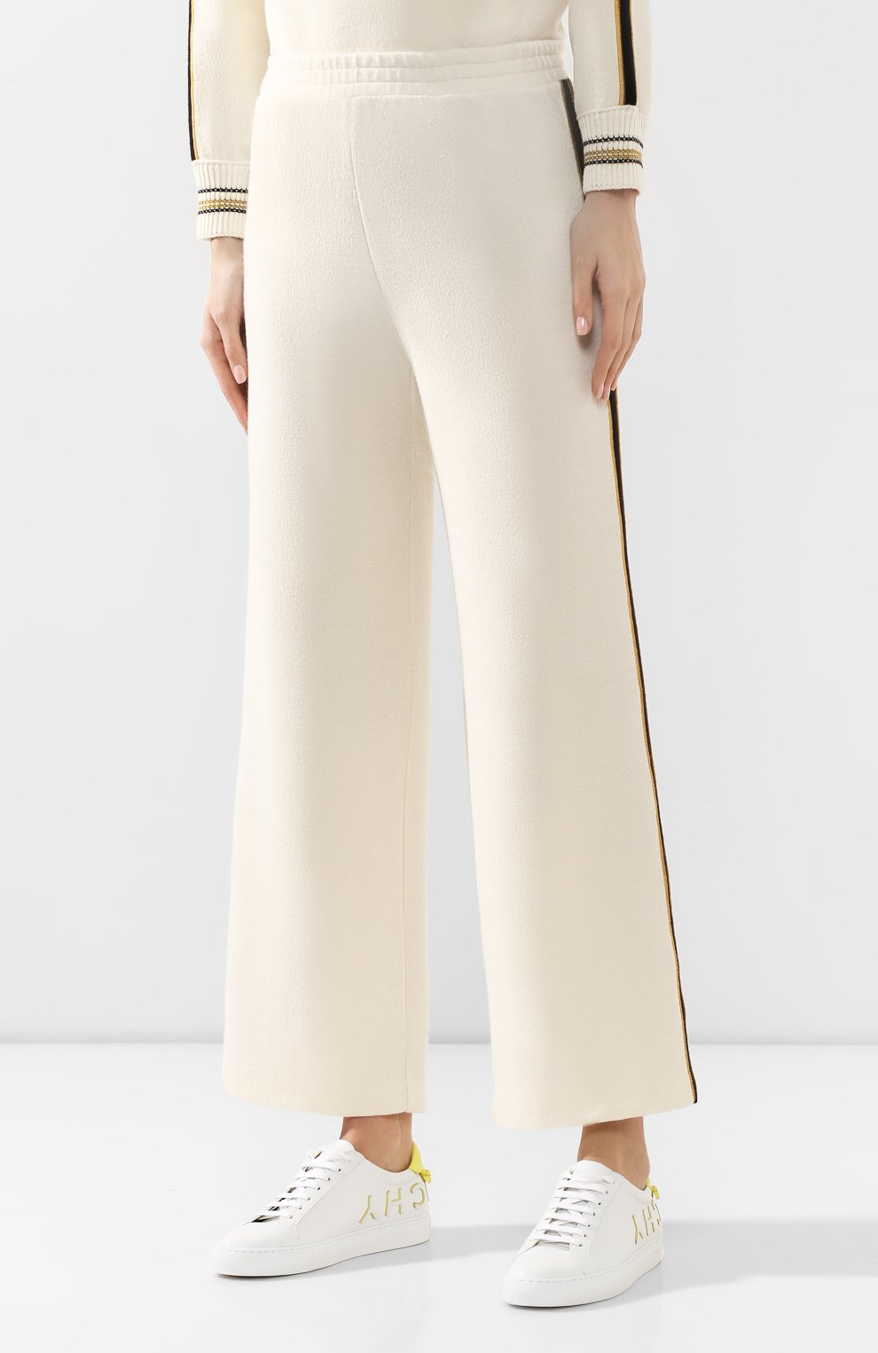 Шерстяные брюки ERMANNO SCERVINO белого цвета по цене 33450 руб., арт. D354P602PWJ, фото 3 Шерстяные брюки ERMANNO SCERVINO, арт. D354P602PWJ, фото 3