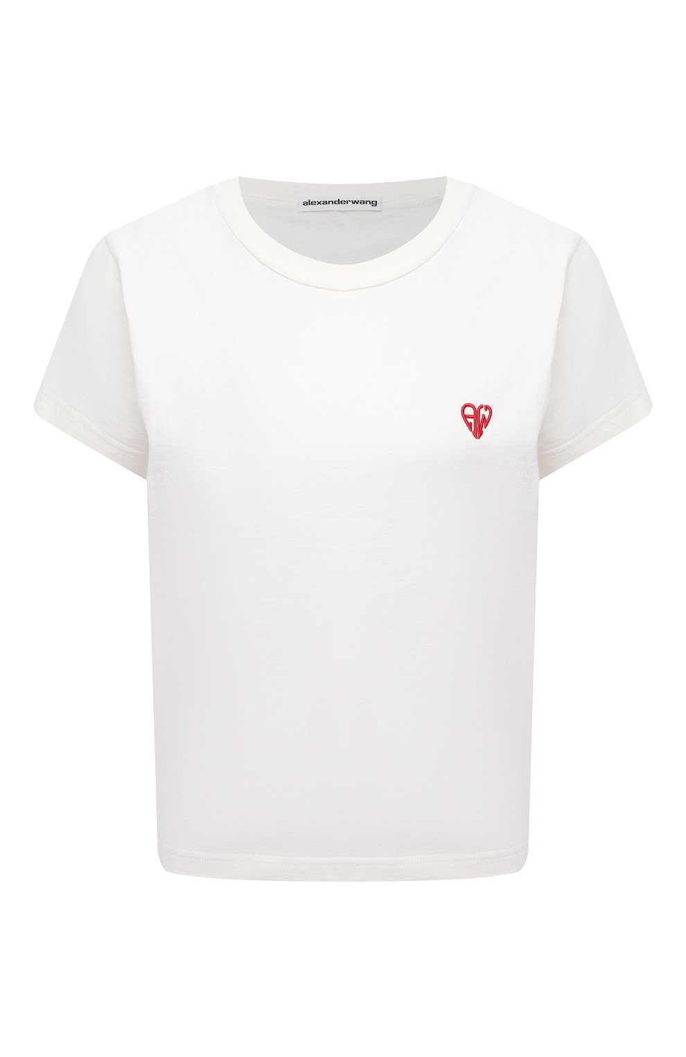 Хлопковая футболка ALEXANDER WANG белого цвета по цене 14350 руб., арт. 1CC2201392, фото 1 Хлопковая футболка ALEXANDER WANG, арт. 1CC2201392, фото 1