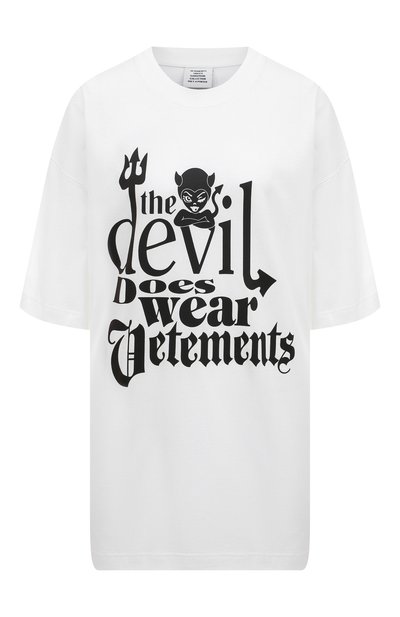 Женская хлопковая футболка VETEMENTS, арт. UE52TR180W 1611/W
