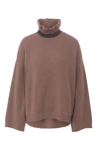 Женский кашемировый пуловер с высоким воротником BRUNELLO CUCINELLI, арт. M12716904