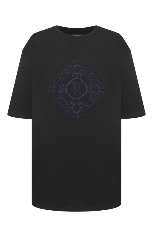 Хлопковая футболка Stefano Ricci MNH6104930/LUXT Чёрный MNH6104930/LUXT