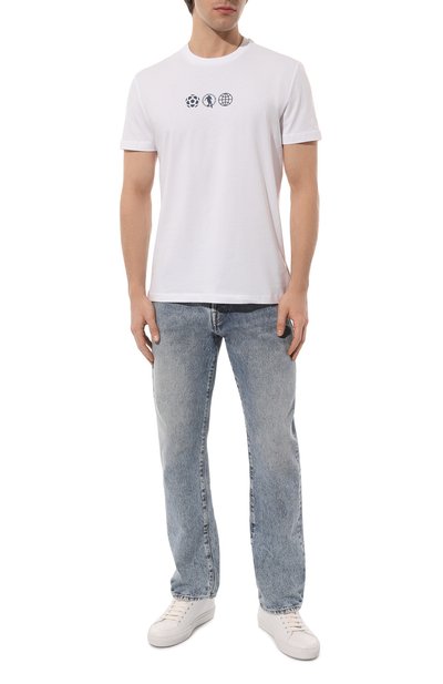 Хлопковая футболка DIRK BIKKEMBERGS белого цвета по цене 12300 руб., арт. C 4 101 2Z E 1811, фото 2 Хлопковая футболка DIRK BIKKEMBERGS, арт. C 4 101 2Z E 1811, фото 2