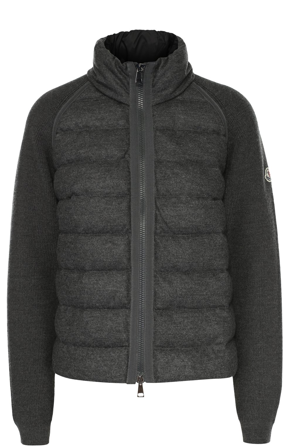 Пуховик прямого кроя с шерстяными рукавами MONCLER, арт. B2-093-94740-00-98142, фото 1