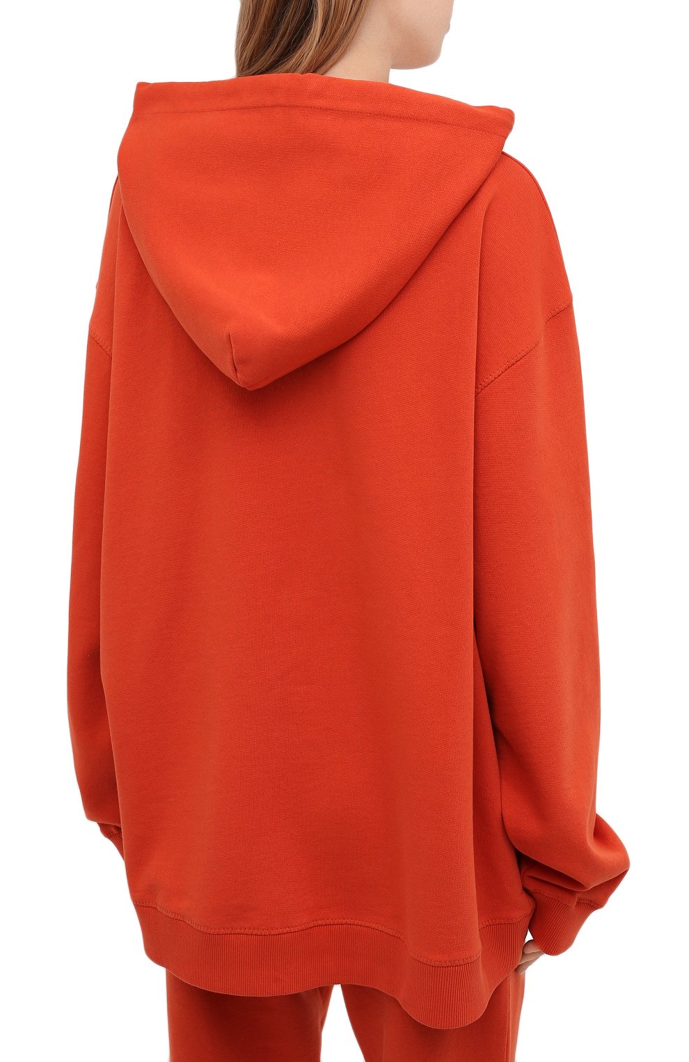 Хлопковое худи NANUSHKA оранжевого цвета по цене 47700 руб., арт. EVER_MARSALA_0RGANIC FLEECE, фото 4 Хлопковое худи NANUSHKA, арт. EVER_MARSALA_0RGANIC FLEECE, фото 4