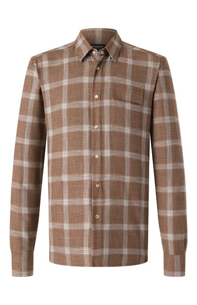 Мужская рубашка из шерсти и шелка KITON, арт. UMCBUBAK0616E08