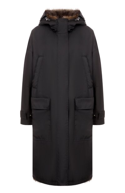 Женская пуховая парка с подкладкой из соболя MVST, арт. FTBPL-Y462SB/GR1651