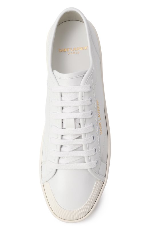 Кожаные кеды Gym Saint Laurent 819501/00N00 Белый  819501/00N00 Фото 6