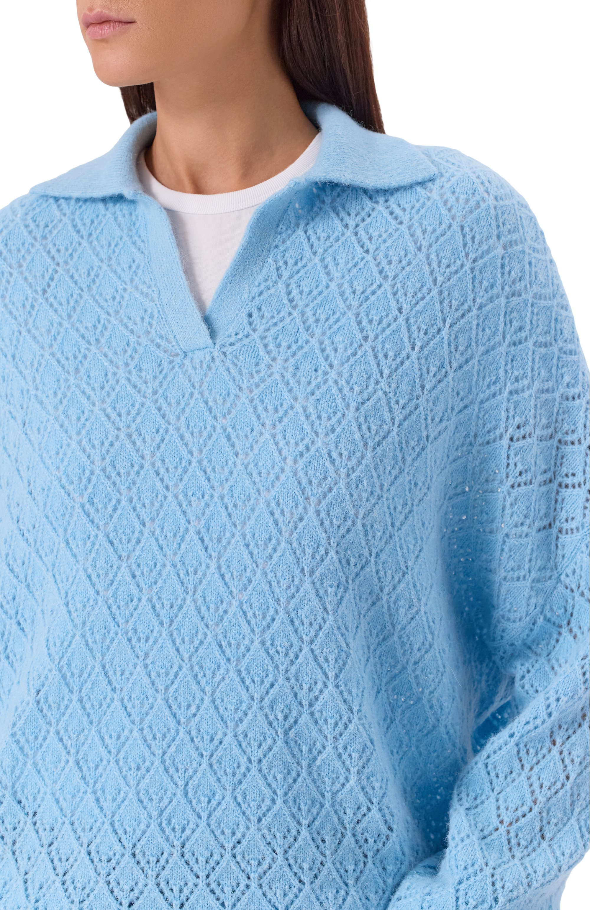 Поло FREEAGE голубого цвета по цене 36080 руб., арт. W26.JM137.2088.401, фото 5 Поло FREEAGE, арт. W26.JM137.2088.401, фото 5