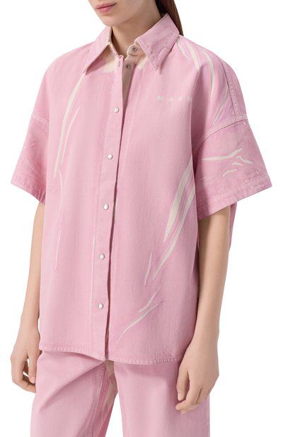 Джинсовая рубашка MARNI розового цвета по цене 113000 руб., арт. CAJD0565A1/USCY64, фото 3 Джинсовая рубашка MARNI, арт. CAJD0565A1/USCY64, фото 3