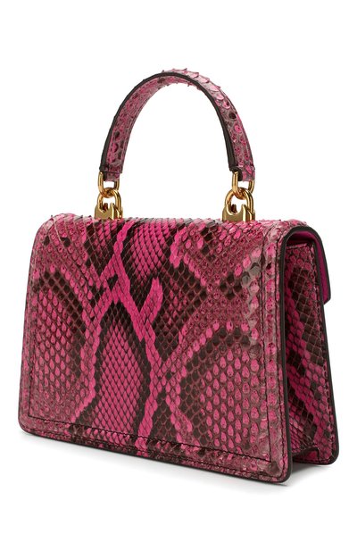 Сумка devotion small из кожи питона DOLCE & GABBANA фуксия цвета по цене 270000 руб., арт. BB6711/A2111/PBIV, фото 3 Сумка devotion small из кожи питона DOLCE & GABBANA, арт. BB6711/A2111/PBIV, фото 3