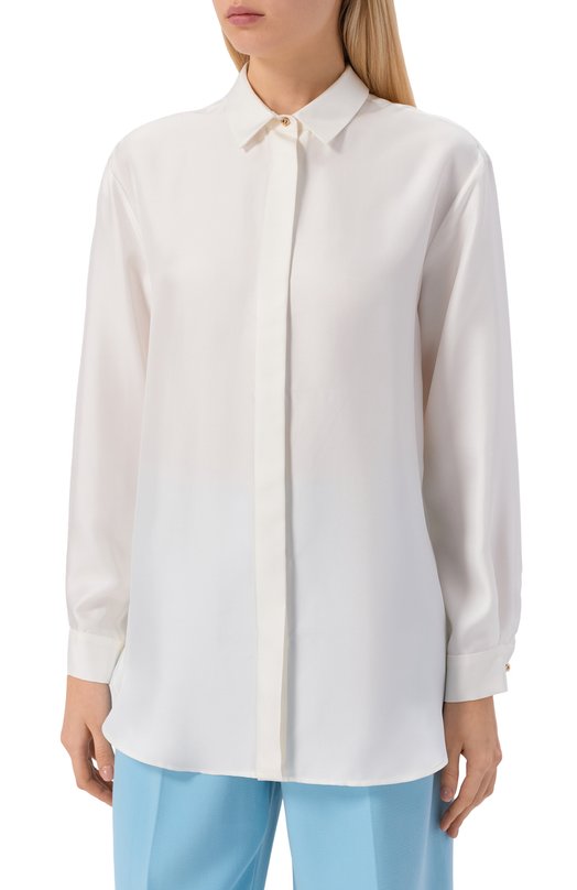 Шелковая блузка OLOLOL OLBL011/1555.101/BASE Кремовый  OLBL011/1555.101/BASE Фото 3