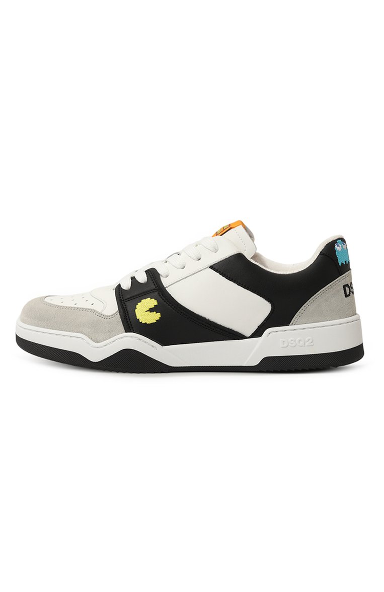 Мужские кожаные кеды dsquared2 x pac-man™ DSQUARED2 белого цвета, арт. SNM0328/01501276 | Фото 4 (Материал внутренний: Текстиль; Подошва: Массивная; Стили: Классический; Материал утеплителя: Без утеплителя; Материал внешний: Натуральная кожа; Кросс-КТ: Низкие)