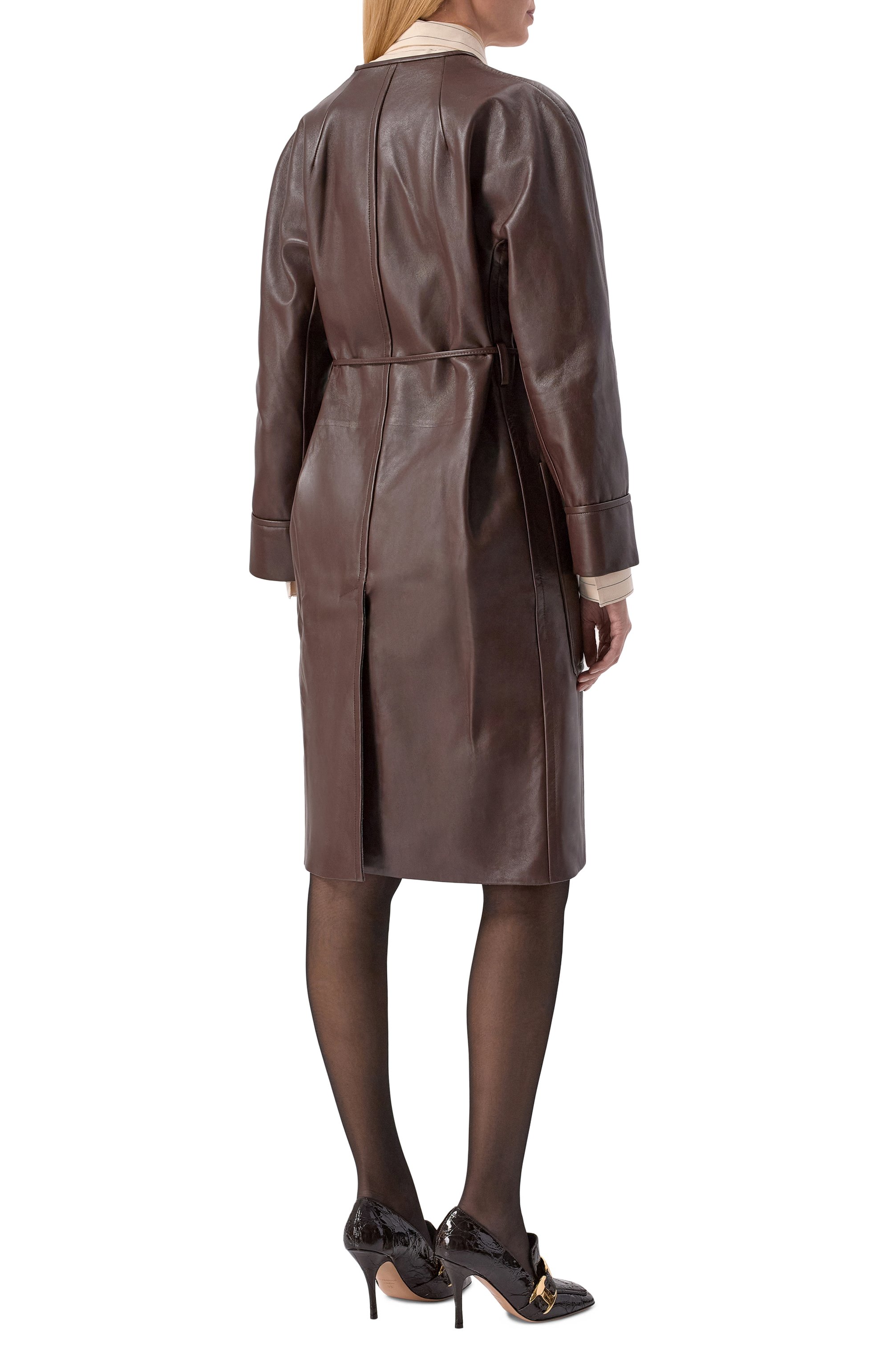 Кожаное пальто BOTTEGA VENETA, арт. 835292/V5BX0, фото 4