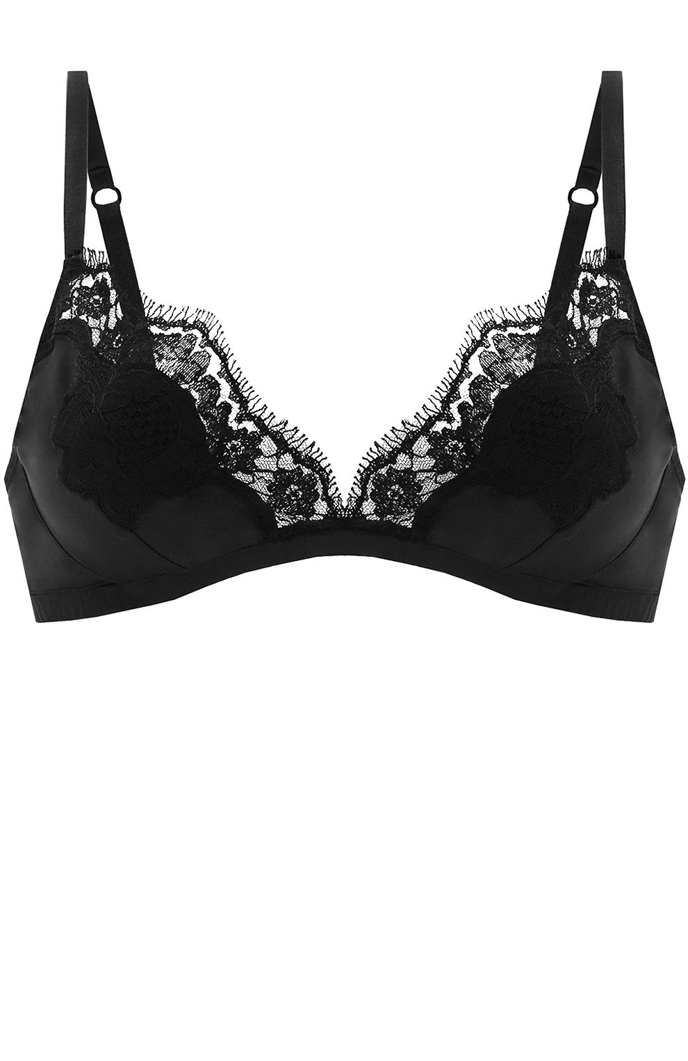 Шелковый бюстгальтер с кружевной отделкой DOLCE & GABBANA, арт. 0122/01A01T/FUADG, фото 1