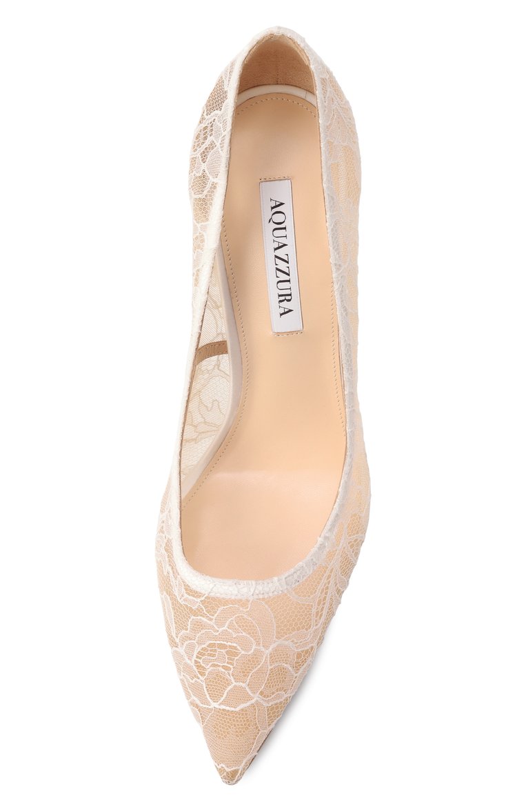 Женские текстильные туфли purist 85 AQUAZZURA белого цвета, арт. PURMIDBR/LME | Фото 6 (Подошва: Плоская; Материал внутренний: Текстиль; Драгоценные камни: Проставлено; Материал сплава: Проставлено; Каблук высота: Высокий; Материал внешний: Текстиль; Каблук тип: Шпилька)