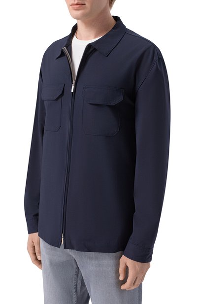 Шерстяная куртка-рубашка RICHARD J. BROWN темно-синего цвета по цене 79950 руб., арт. R0BERT/T83.0., фото 3 Шерстяная куртка-рубашка RICHARD J. BROWN, арт. R0BERT/T83.0., фото 3