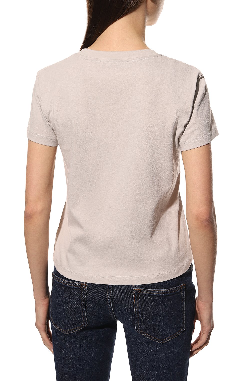 Хлопковая футболка TRUSSARDI кремового цвета по цене 8500 руб., арт. 56T00537-1T006160, фото 4 Хлопковая футболка TRUSSARDI, арт. 56T00537-1T006160, фото 4