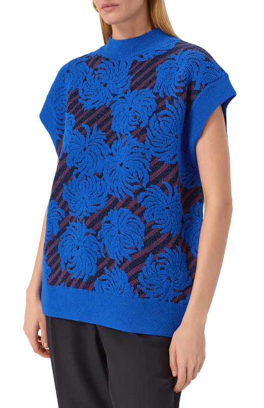 Жилет из шерсти и вискозы Dries Van Noten 011238-2731-504 Синий  011238-2731-504 Фото 3