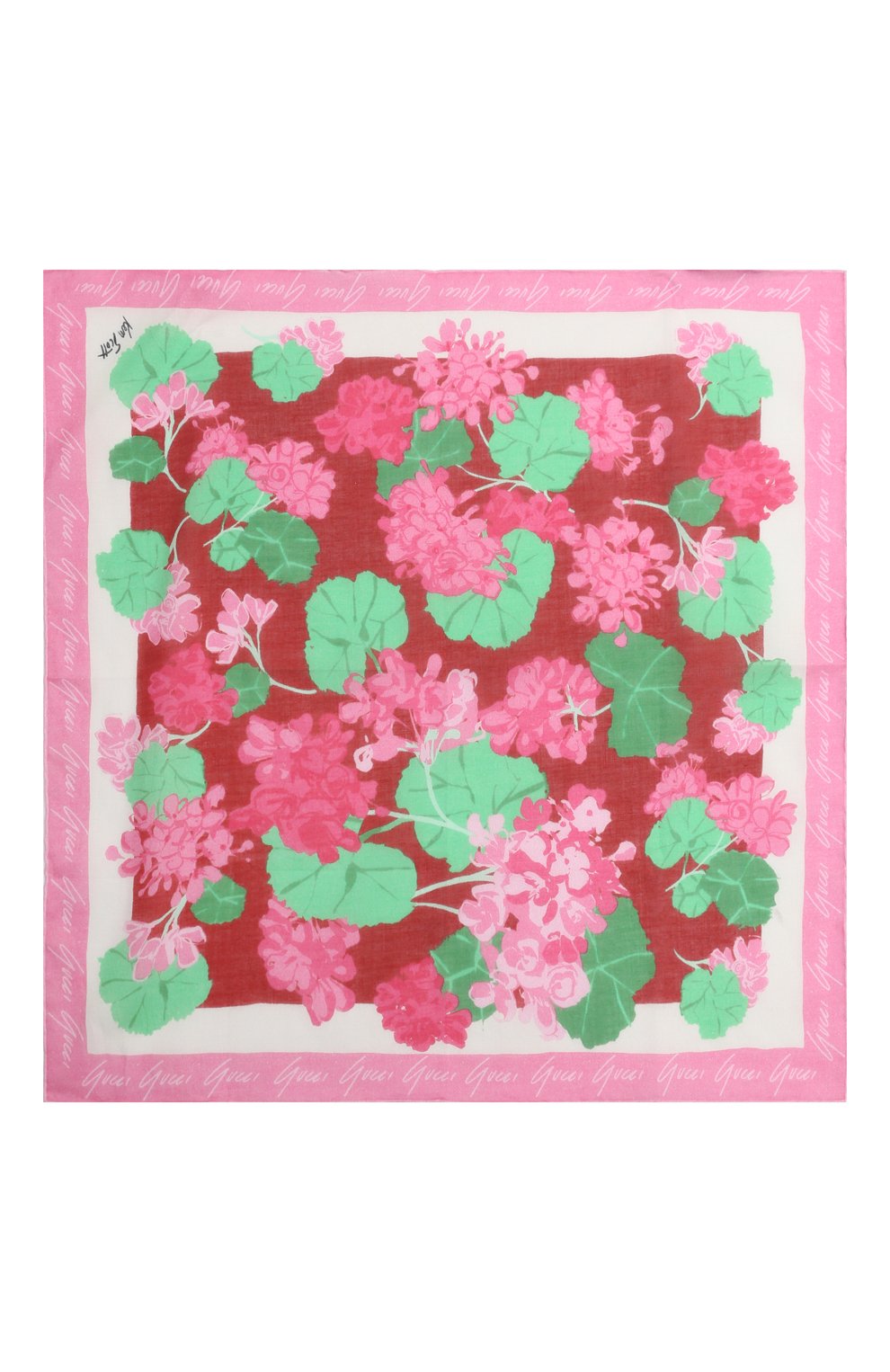 Хлопковый платок GUCCI, арт. 650196 3G101, фото 5