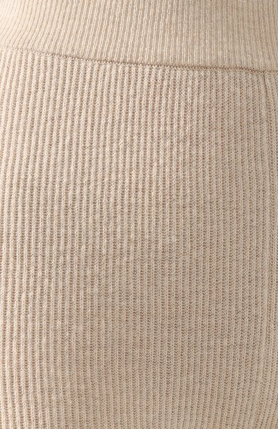 Брюки NANUSHKA кремового цвета по цене 38850 руб., арт. LEBA_CREME_CASHMERE BLEND RIB, фото 5 Брюки NANUSHKA, арт. LEBA_CREME_CASHMERE BLEND RIB, фото 5