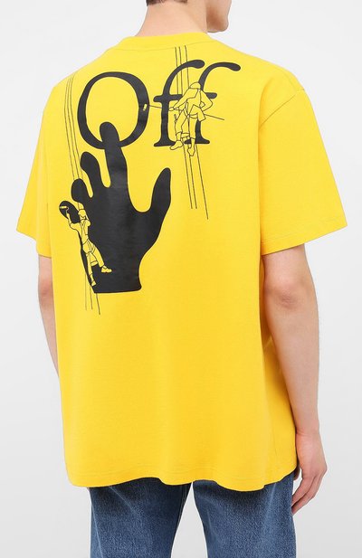 Хлопковая футболка OFF-WHITE, арт. 0MAA038E20JER0011810, фото 4