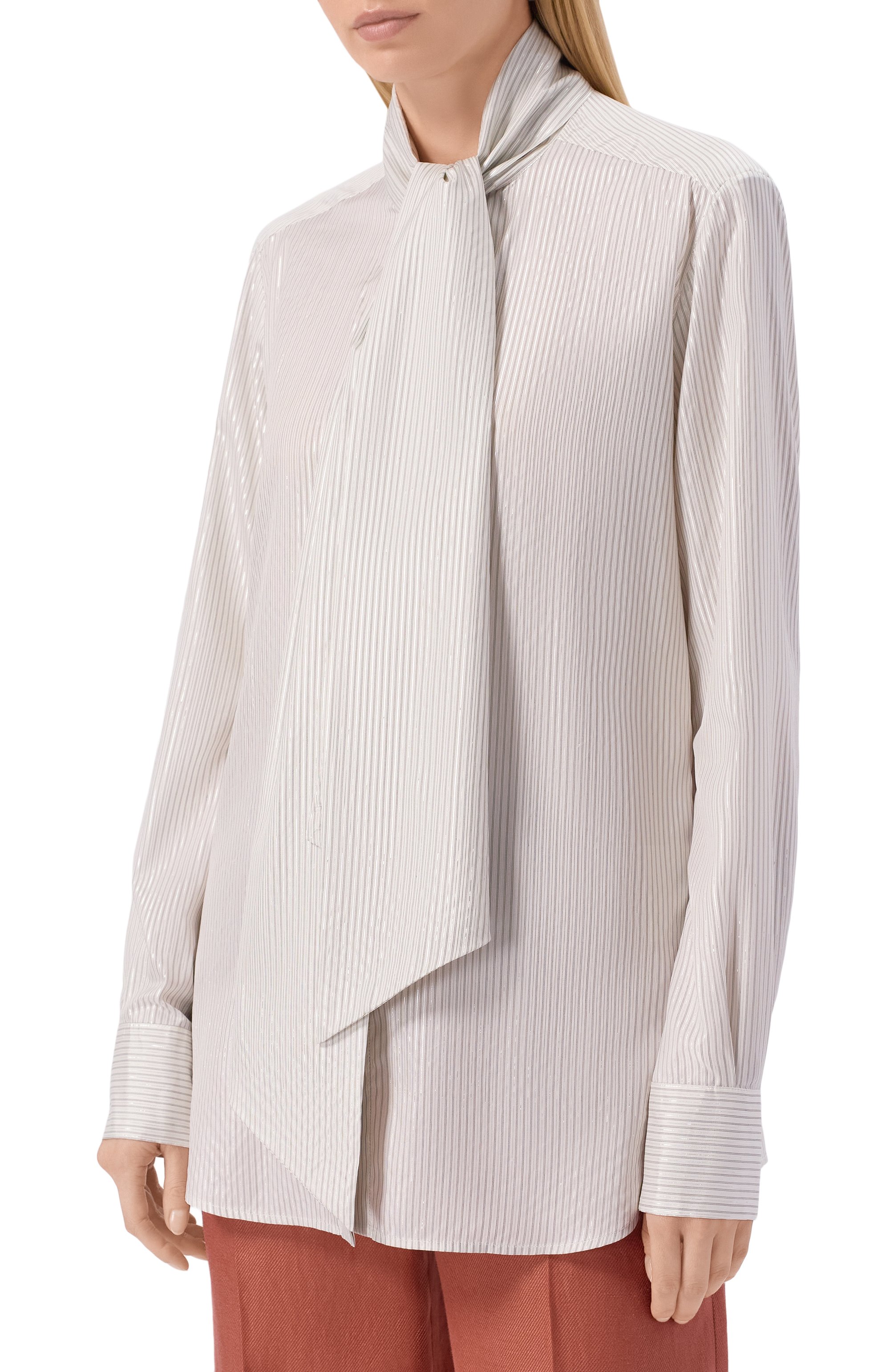 Шелковая блузка KITON, арт. D38455K0973G, фото 3