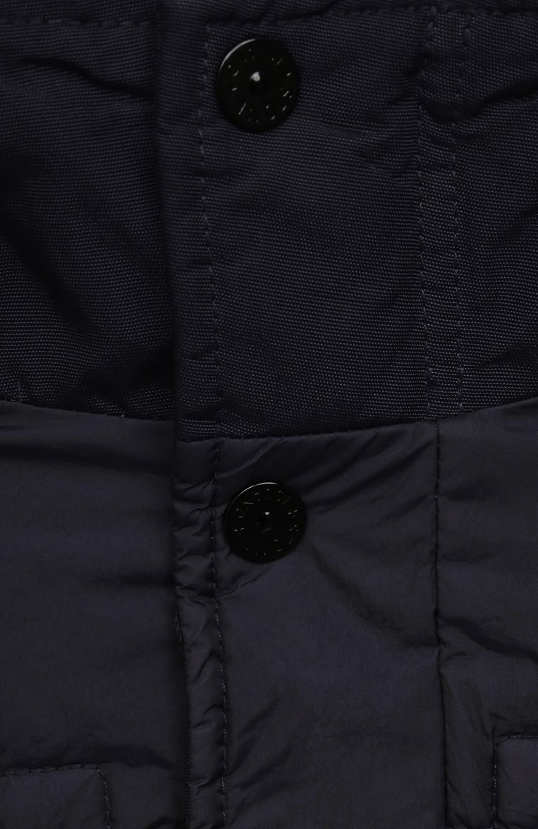 Детского пуховая куртка STONE ISLAND темно-синего цвета, арт. 751640533/6-8 | Фото 3 (Рукава: Длинные; Материал внешний: Синтетический материал; Материал утеплителя: Пух и перо; Материал подклада: Синтетический материал; Кросс-КТ: Зима; Мальчики-школьная форма: Верхняя одежда; Материал сплава: Проставлено; Региональные ограничения белый список (Axapta Mercury): Не проставлено; Драгоценные камни: Проставлено)