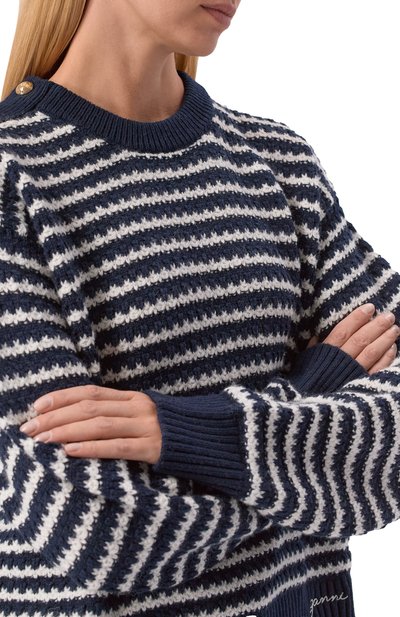 Свитер из шерсти и хлопка GANNI, а�рт. K2550/2733, фото 5