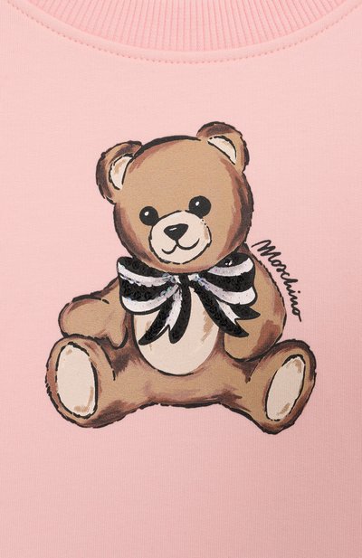 Хлопковый свитшот MOSCHINO светло-розового цвета по цене 15000 руб., арт. HDF06G/LDA16/4-8, фото 3 Хлопковый свитшот MOSCHINO, арт. HDF06G/LDA16/4-8, фото 3