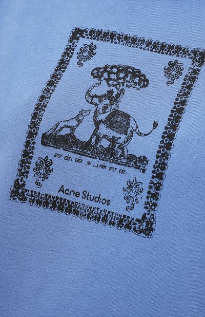 Хлопковое худи ACNE STUDIOS голубого цвета по цене 49950 руб., арт. AI0079, фото 5 Хлопковое худи ACNE STUDIOS, арт. AI0079, фото 5