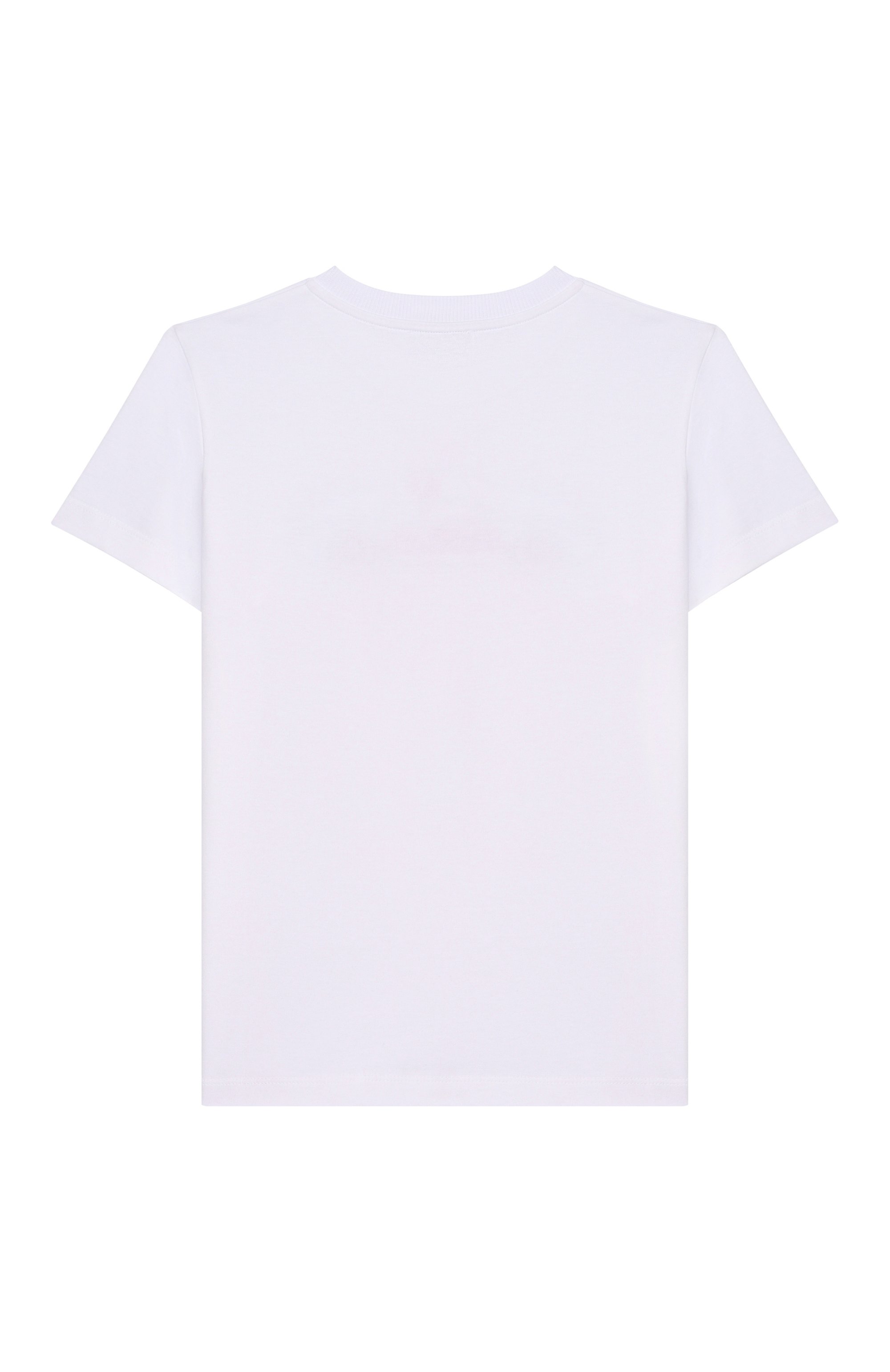 Хлопковая футболка MOSCHINO белого цвета по цене 11150 руб., арт. HRM04L/LAA02_001, фото 2 Хлопковая футболка MOSCHINO, арт. HRM04L/LAA02_001, фото 2