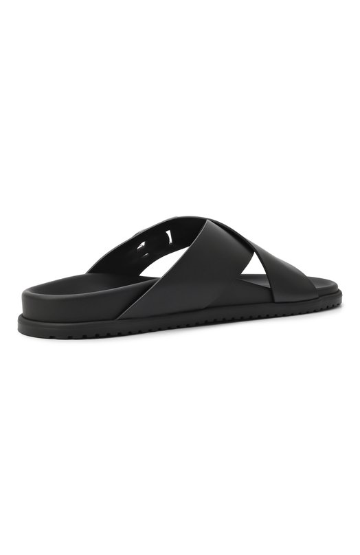 Кожаные шлепанцы Dolce & Gabbana A80525/A9Q67 Чёрный  A80525/A9Q67 Фото 5