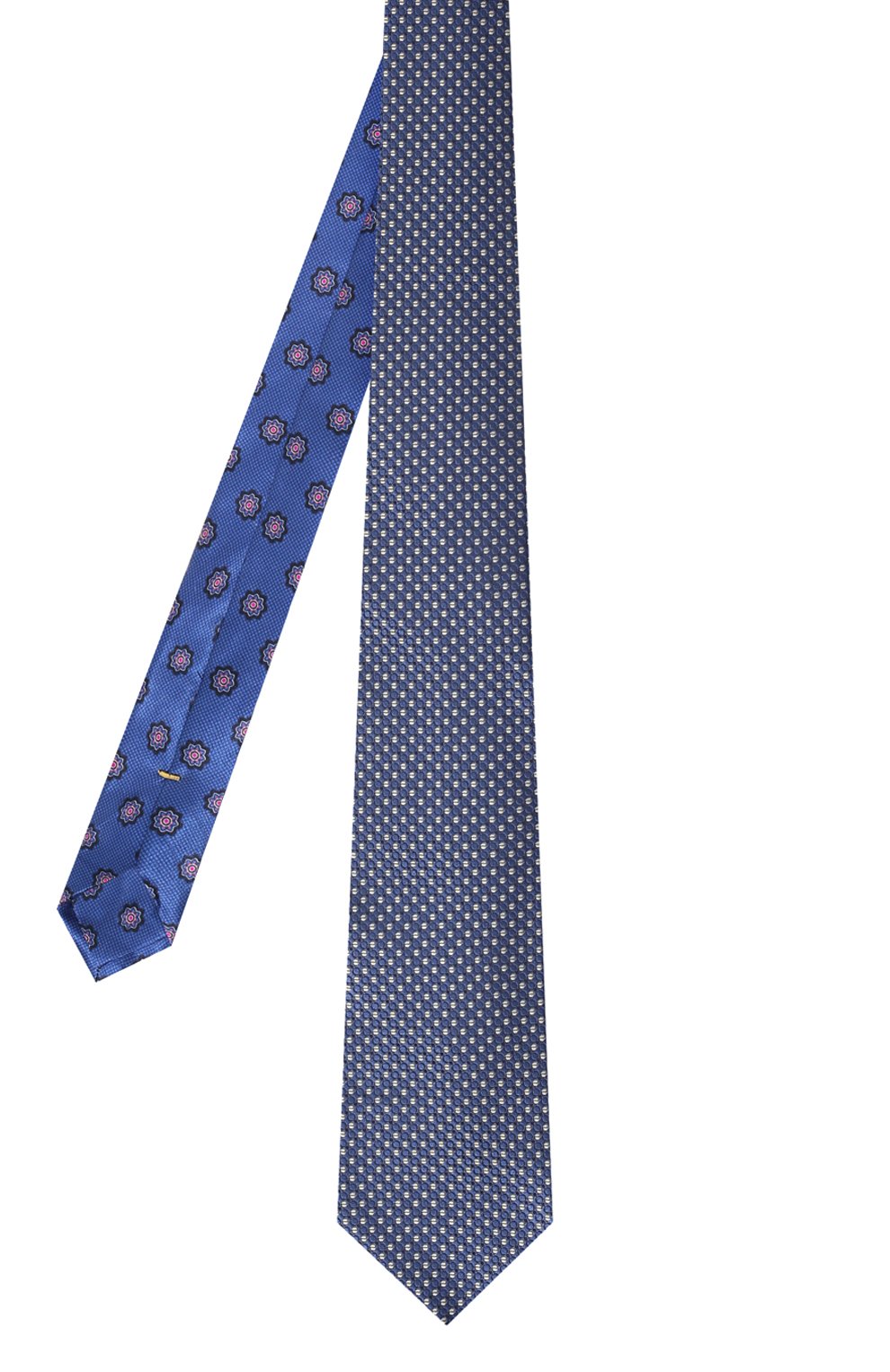 Шелковый галстук CANALI темно-синего цвета по цене 22950 руб., арт. 48/HS03566, фото 3 Шелковый галстук CANALI, арт. 48/HS03566, фото 3
