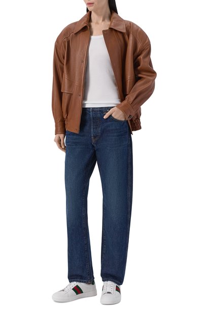 Кожаные кеды ace GUCCI, арт. 757943/AACAG, фото 3