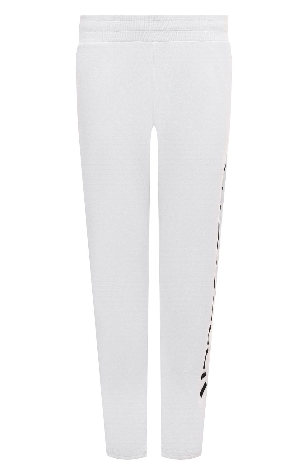 Хлопковые джоггеры MONCLER белого цвета по цене 59500 руб., арт. 8H000-03-809KR, фото 1 Хлопковые джоггеры MONCLER, арт. 8H000-03-809KR, фото 1