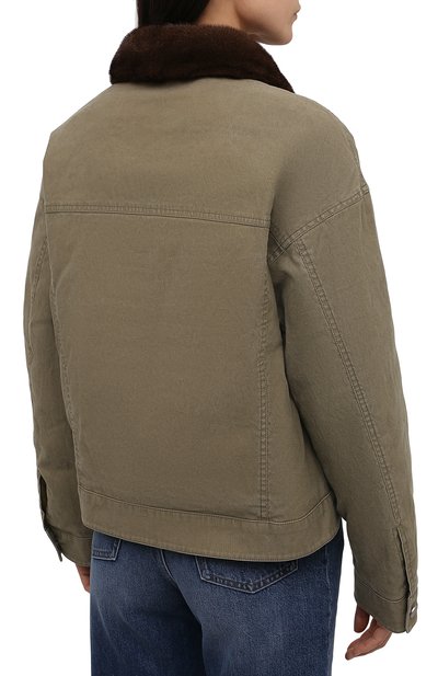 Джинсовая куртка с отделкой из меха норки YS ARMY PARIS, арт. 22WFV07757M18X, фото 4