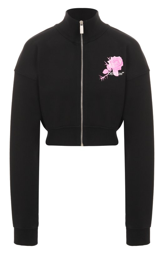 Хлопковая толстовка Off-White 0WBE006S25FLE001 Чёрный 0WBE006S25FLE001