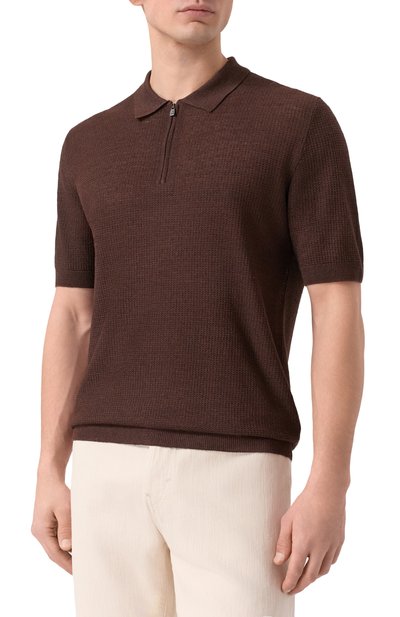 Поло изо льна и шелка CORNELIANI, арт. 27M566/2725134, фото 3