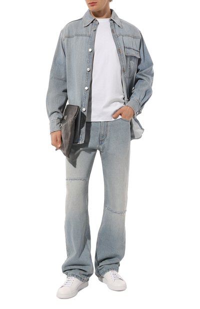 Джинсы MM6 голубого цвета по цене 56750 руб., арт. SH2LA0011/S30589, фото 2 Джинсы MM6, арт. SH2LA0011/S30589, фото 2