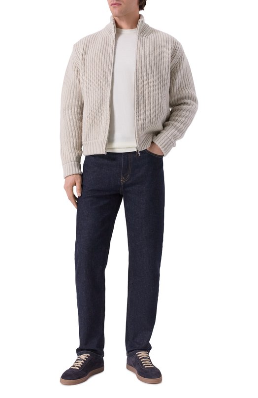 Шерстяной кардиган Jacob Cohen 25I P/JUR_SJ005 000 X0018 FL Кремовый  25I P/JUR_SJ005 000 X0018 FL Фото 2