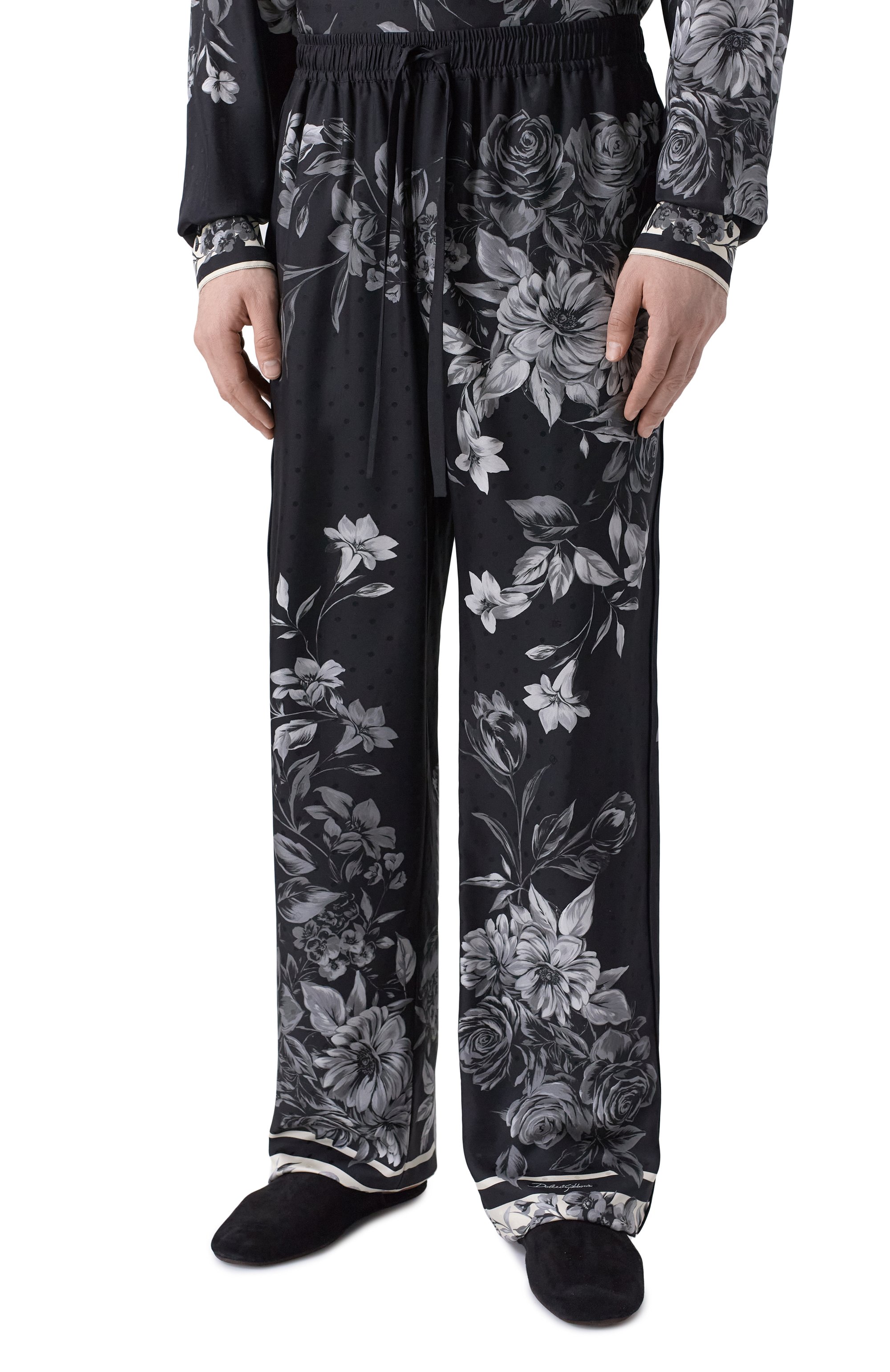 Шелковые домашние брюки DOLCE & GABBANA, арт. GVRMAT/HI12H, фото 3