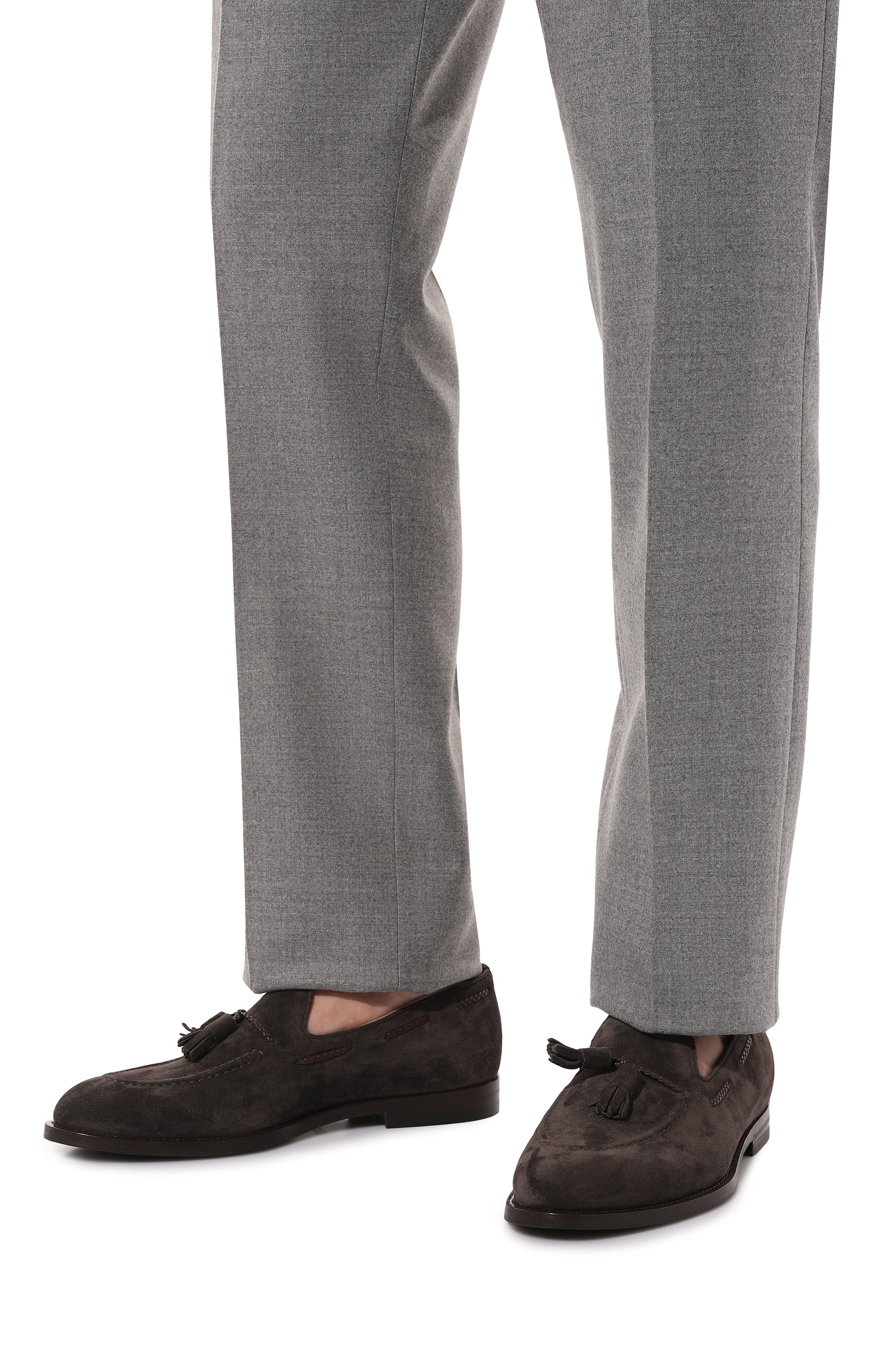 Замшевые лоферы BRUNELLO CUCINELLI темно-серого цвета по цене 94150 руб., арт. MZUPEAU713, фото 3 Замшевые лоферы BRUNELLO CUCINELLI, арт. MZUPEAU713, фото 3