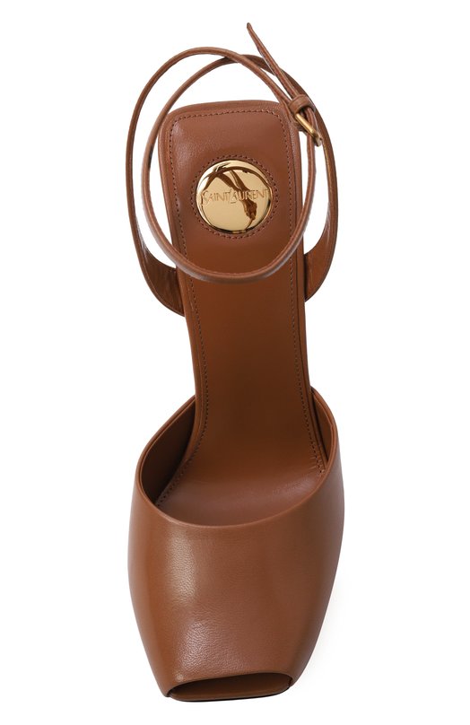 Кожаные туфли La Scandale 110 Saint Laurent 806048/AACSQ Бежевый  806048/AACSQ Фото 6