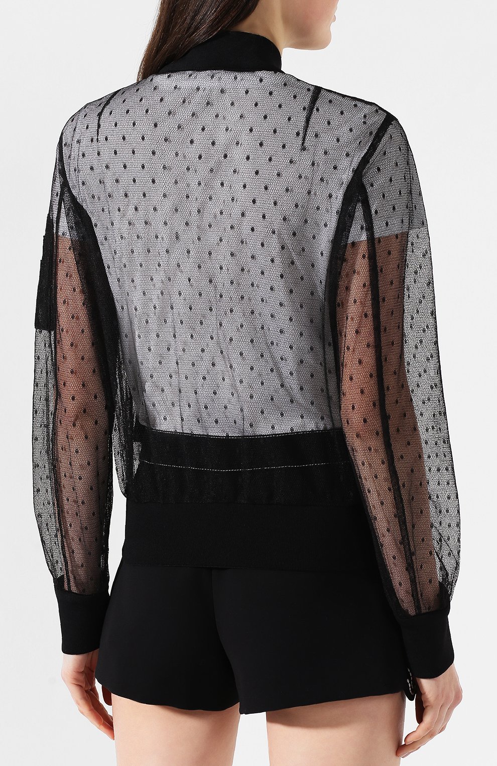 Кардиган в сетку REDVALENTINO черного цвета по цене 79450 руб., арт. RR3CIA25/1GK, фото 4 Кардиган в сетку REDVALENTINO, арт. RR3CIA25/1GK, фото 4