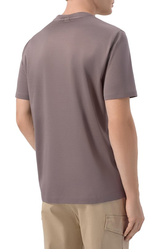 Хлопковая футболка Capobianco 20M660.MK00._001 Коричневый  20M660.MK00._001 Фото 4